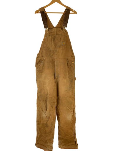 【中古】Carhartt◆オーバーオール/--/コットン/BEG/裏地キルティング【メンズウェア】 【中古】Carhartt◆オーバーオール/--/コットン/BEG/裏地キルティング【メンズウェア】