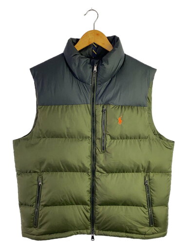 【中古】POLO RALPH LAUREN◆ダウンベスト/L/ポリエステル/KHK【メンズウェア】 【中古】POLO RALPH LAUREN◆ダウンベスト/L/ポリエステル/KHK【メンズウェア】