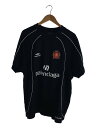 【中古】BALENCIAGA◆サッカーシリーズテクニカルジャージーTシャツ/777705/Tシャツ/L/コットン/BLK//【メンズウェア】