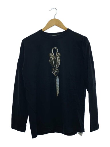 【中古】YOHJI YAMAMOTO◆GOTHIC YOHJI YAMAMOTO/ダガー/長袖Tシャツ/2/コットン/BLK/HY-T42-082//【メンズウェア】 【中古】YOHJI YAMAMOTO◆GOTHIC YOHJI YAMAMOTO/ダガー/長袖Tシャツ/2/コットン/BLK/HY-T42-082//【メンズウェア】