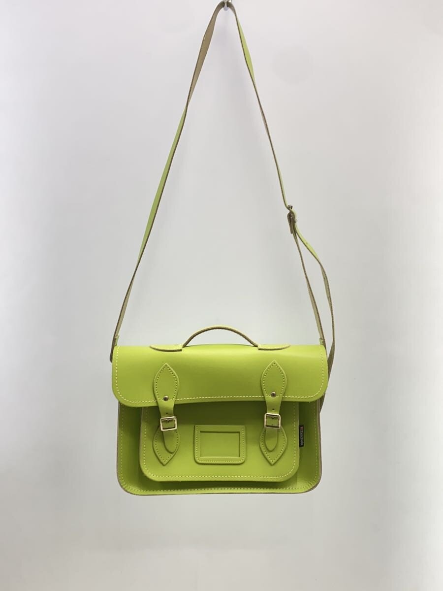 【中古】Zatchels◆ショルダーバッグ/レザー/GRN/無地【バッグ】