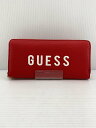 【中古】GUESS◆長財布/--/RED/レディース/ワンポイント/ブランドロゴ【服飾雑貨他】