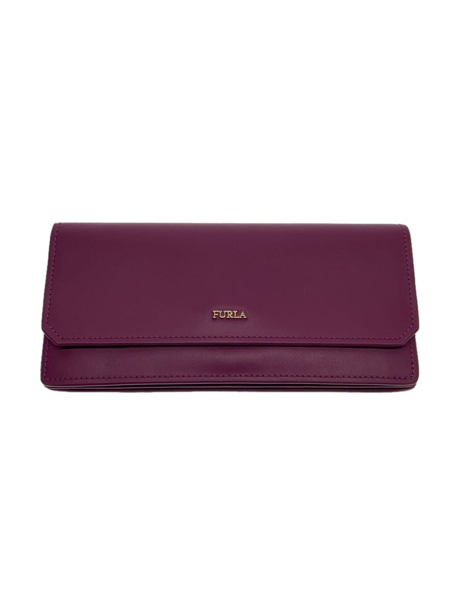 【中古】FURLA◆長財布/レザー/PUP/レ�
