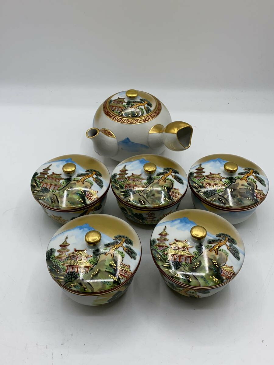 【中古】湯呑/6点セット/WHT/九谷焼【キッチン用品】