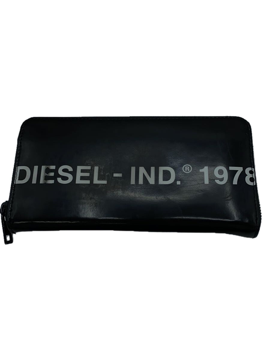 【中古】DIESEL◆長財布/エナメル/BLK/メンズ【服飾雑貨他】