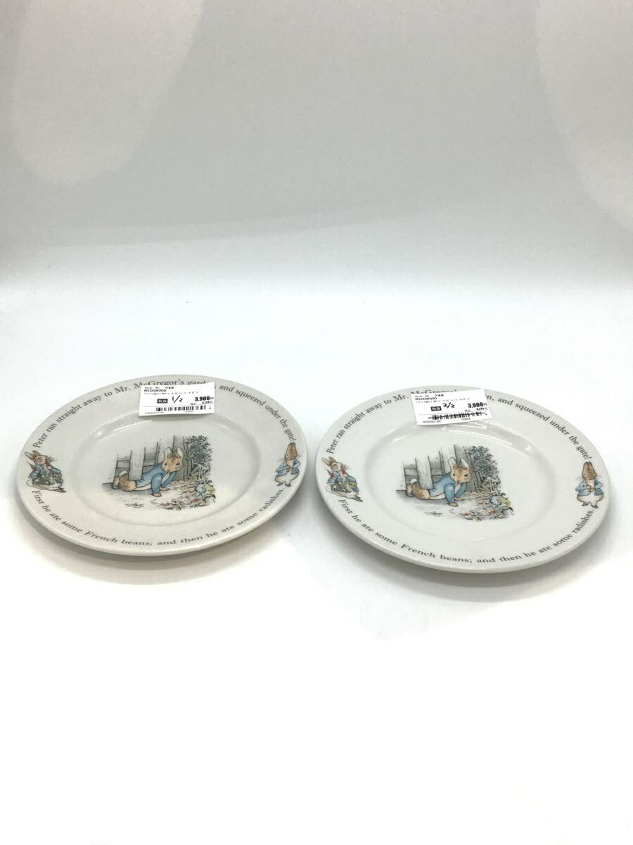 【中古】WEDGWOOD◆プレート/2点セット/WHT/ピーターラビット/【キッチン用品】