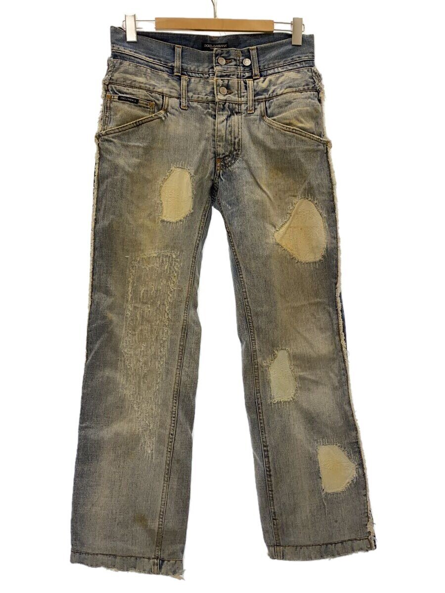 【中古】DOLCE&GABBANA◆再構築/リペア加工/ストレートパンツ/44/デニム/IDG/G3R3AD【メンズウェア】