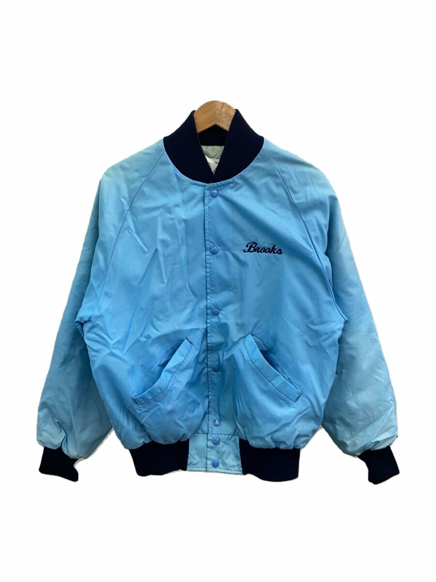【中古】DeLONG◆スカジャン/M/ナイロン/BLU/WP8936//【メンズウェア】
