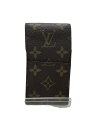 【中古】LOUIS VUITTON◆エテュイ・シガレット_モノグラム_BRW/PVC/BRW/メンズ【服飾雑貨他】
