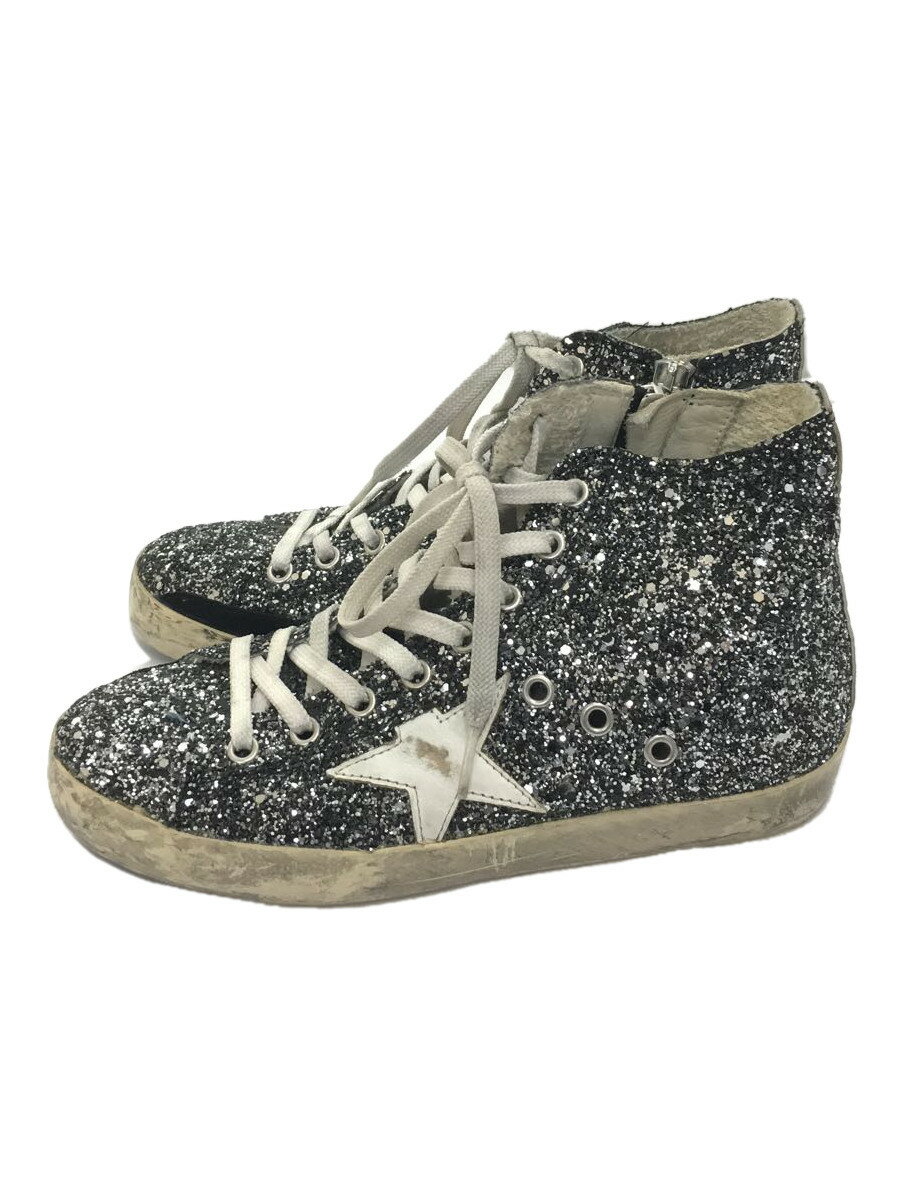 【中古】GOLDEN GOOSE◆ハイカットスニーカー/36/SLV/used加工/G28WS591.A25y【シューズ】