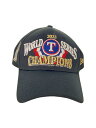 【中古】NEW ERA◆レンジャース/ワールドチャンピオン2023/MLB/ベースボールキャップ/ポリエステル/BLK/メンズ//【服飾雑貨他】