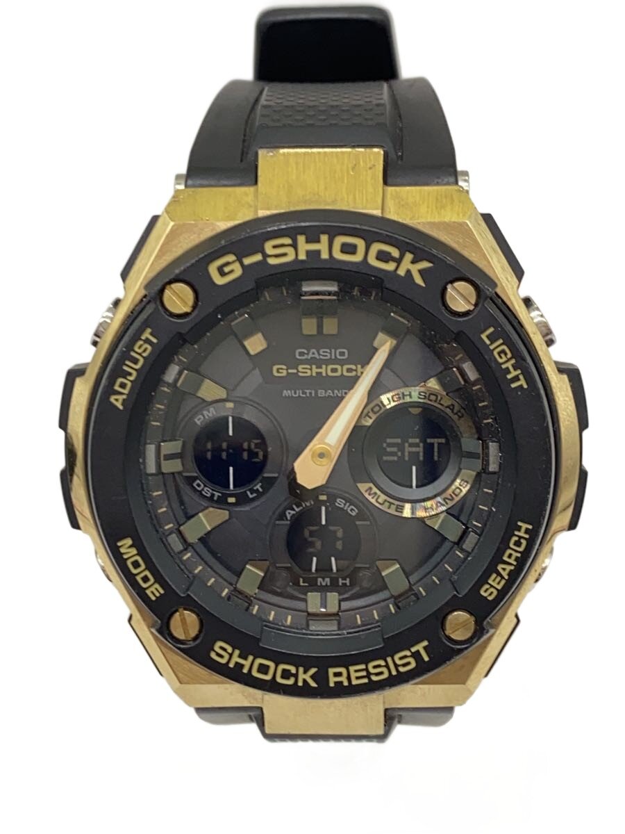 【中古】CASIO◆ソーラー腕時計・G-SHOCK/デジアナ/GLD//【服飾雑貨他】