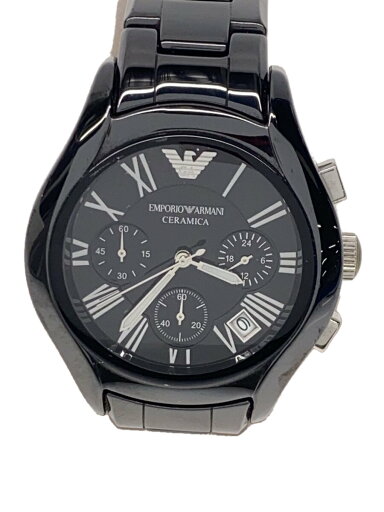 【中古】EMPORIO ARMANI◆CERAMICA/クォーツ腕時計/アナログ/ステンレス/BLK/BLK/AR-1400【服飾雑貨他】 【中古】EMPORIO ARMANI◆CERAMICA/クォーツ腕時計/アナログ/ステンレス/BLK/BLK/AR-1400【服飾雑貨他】