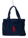 【中古】POLO RALPH LAUREN◆トートバッグ/キャンバス/NVY【バッグ】(4)