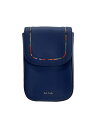 【中古】Paul Smith◆スワールインセット/ミニショルダーバッグ/レザー/NVY/無地【バッグ】