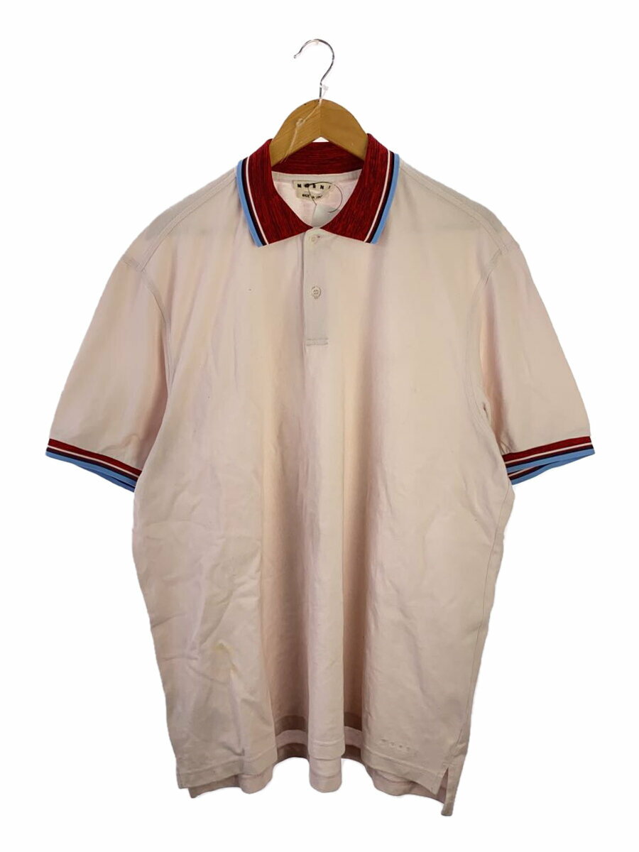 【中古】MARNI◆ビッグシルエットポロシャツ/50/コットン/PNK/POMU0006LS//【メンズウェア】
