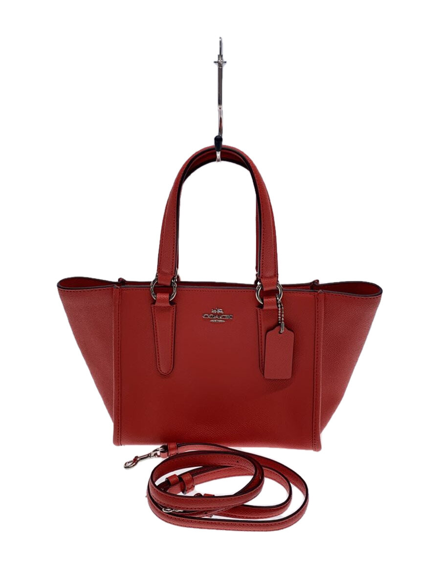 【中古】COACH◆ハンドバッグ/レザー/RED/F11925【バッグ】