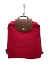 【中古】LONGCHAMP◆リュック/バックパック/プリアージュ/RED/1699089270【バッグ】
