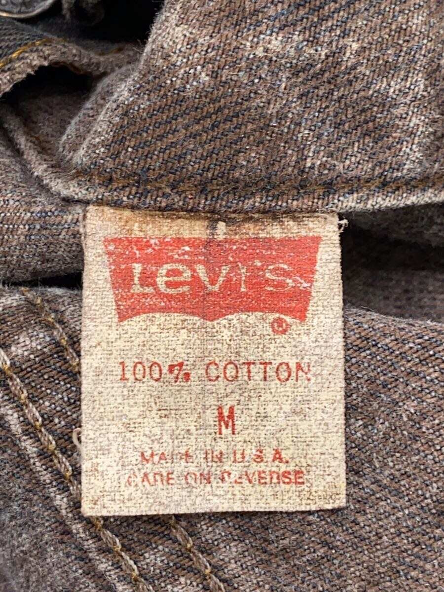 【中古】Levi’s◆80s/Gジャン/M/デニム/BRW/後染め//無地/70507 0281/MADE IN USA【メンズウェア】