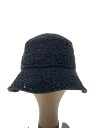 【中古】La Maison de Lyllis◆レースバケットハット/57cm/コットン/ブラック/レディース【服飾雑貨他】
