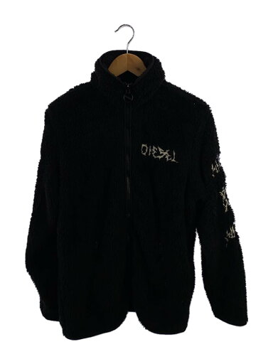 【中古】DIESEL◆フリースジャケット/S/ポリエステル/BLK【メンズウェア】 【中古】DIESEL◆フリースジャケット/S/ポリエステル/BLK【メンズウェア】
