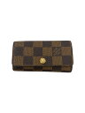 【中古】LOUIS VUITTON◆ミュルティクレ4_ダミエ・エベヌ_BRW/--/BRW/レディース【服飾雑貨他】(4)