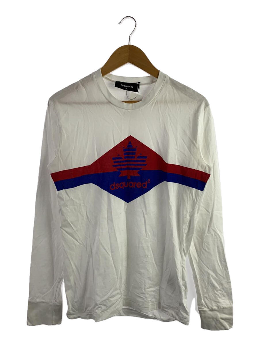 【中古】DSQUARED2◆Long Sleeve T-Shirt/M/コットン/WHT/S74GD0217【メンズウェア】