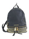 【中古】MICHAEL KORS◆リュック/レザー/BLK/30S5GEZB5L【バッグ】