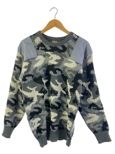 【中古】fal/ニット・セーター(厚手)/--/ウール/BLK/総柄【メンズウェア】 【中古】fal/ニット・セーター(厚手)/--/ウール/BLK/総柄【メンズウェア】