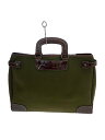 【中古】Paul Smith◆ブリーフケース/キャンバス/KHK【バッグ】