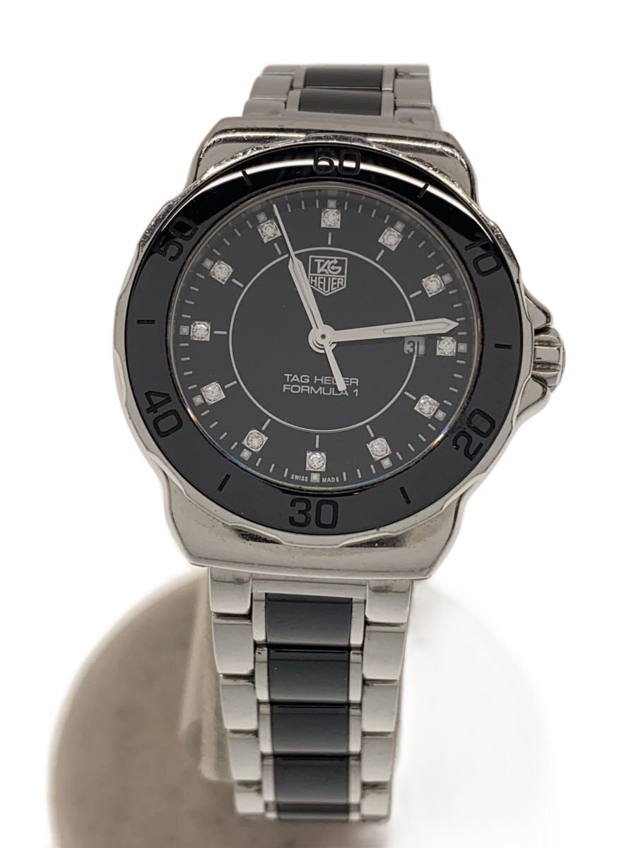 【中古】TAGHeuer◆クォーツ腕時計/アナログ/ステンレス/BLK/SLV/SS/WAH1314【服飾雑貨他】