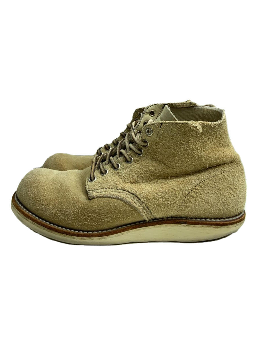 【中古】RED WING◆レースアップブーツ/UK6/BEG/スウェード/8167【シューズ】