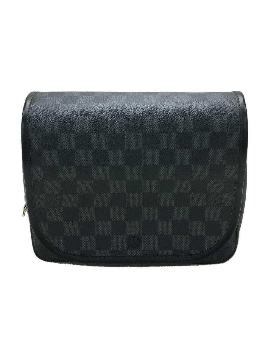 【中古】LOUIS VUITTON◆トゥルース・サスペンダブル_ダミエ・グラフィット/N41419/ポーチ/ブラック【バッグ】