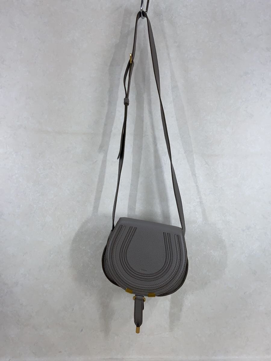 CHOLE - 【中古】Chloe◆MARCIE/タグ付き/ショルダーバッグ/レザー/GRY/無地/22as680【バッグ】