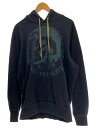 【中古】DIESEL◆パーカー/L/コットン/BLK【メンズウェア】
