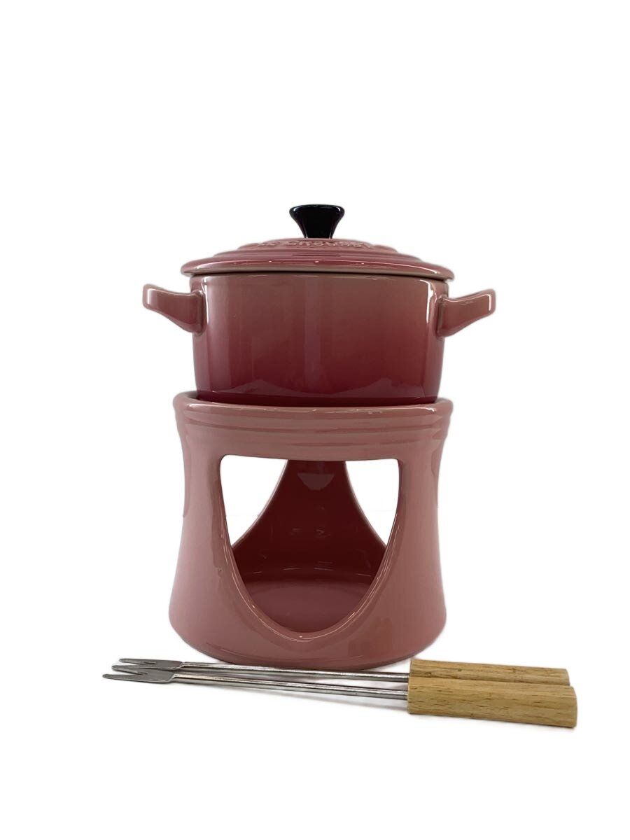 【中古】LE CREUSET◆ミニココット/フォンデュセット/ミニココット・スタンドフォーク×2// ...