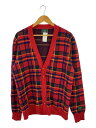 【中古】AIME LEON DORE◆カーディガン(厚手)/L/ウール/RED/チェック/5561-343-0007【メンズウェア】(4)