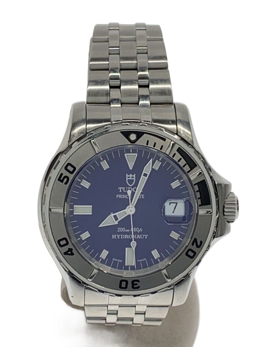 【中古】TUDOR◆ハイドロノート タイガー/自動巻腕時計[仕入]/アナログ/ステンレス/BLU/SLV/SS【服飾雑貨他】
