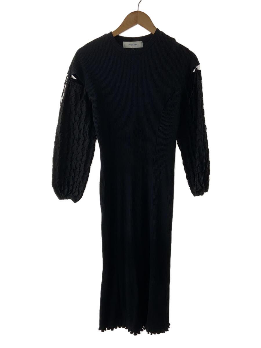 Rakuten - 【中古】LE CIEL BLEU◆長袖ワンピース/36/コットン/BLK【レディースウェア】