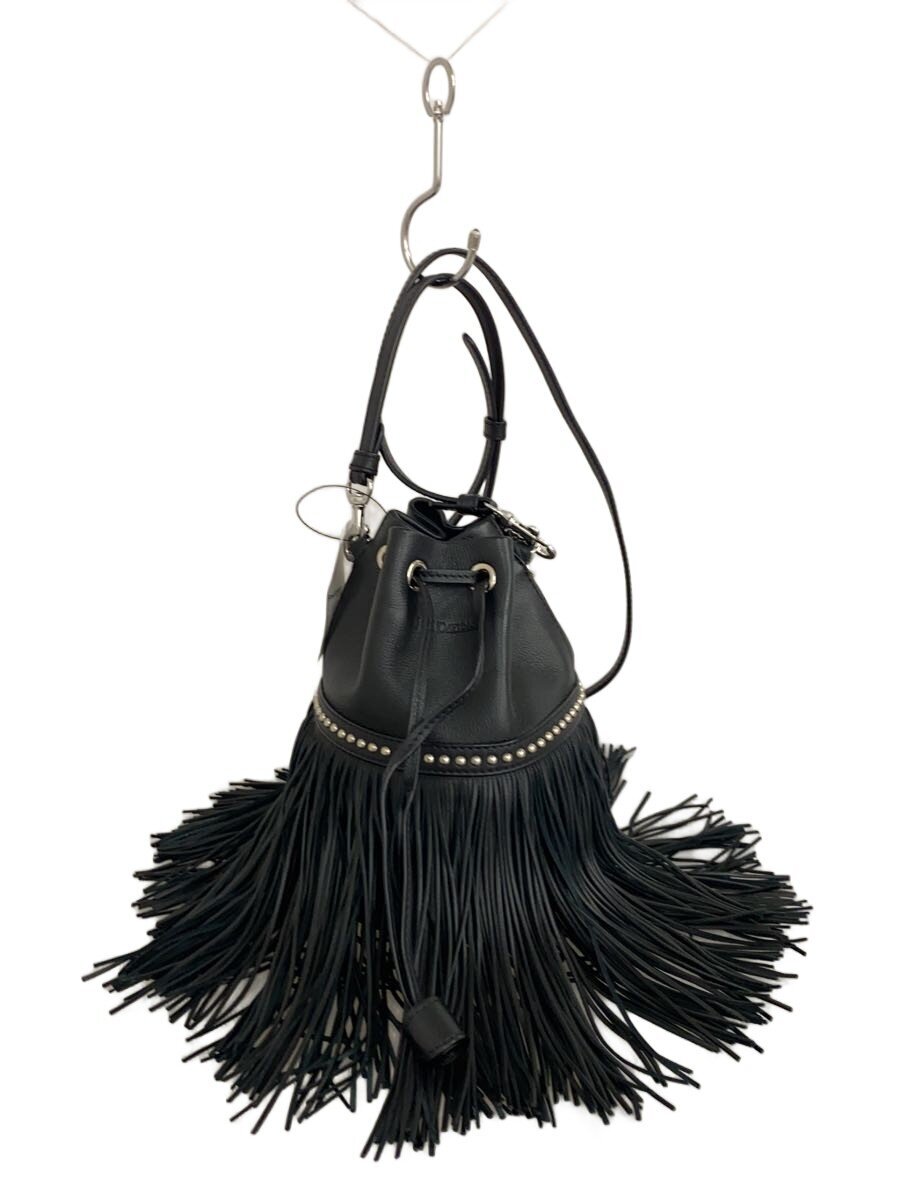 J&M DAVIDSON◆FRINGE CARNIVAL MINI/牛革/BLK/無地/LMNC-1XX-S