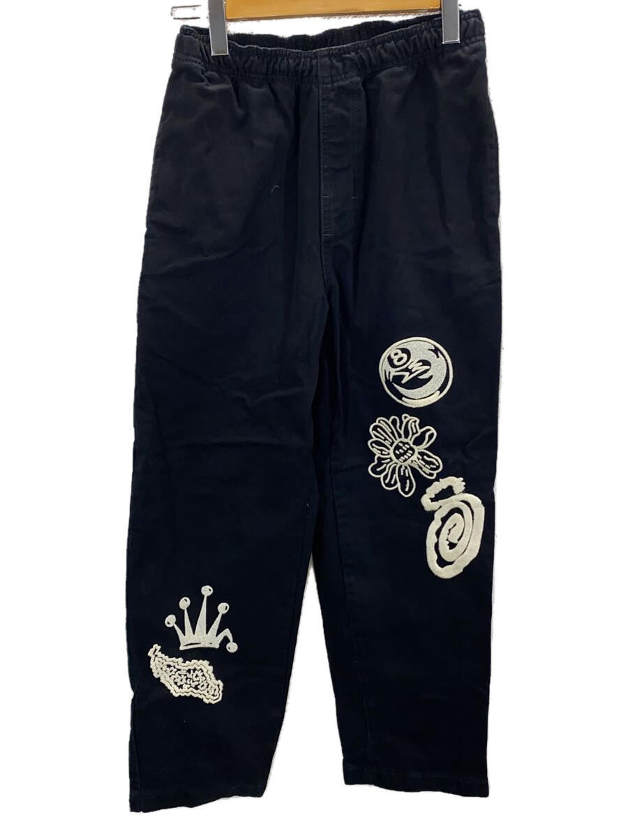 【中古】STUSSY◆ボトム/S/コットン/BL