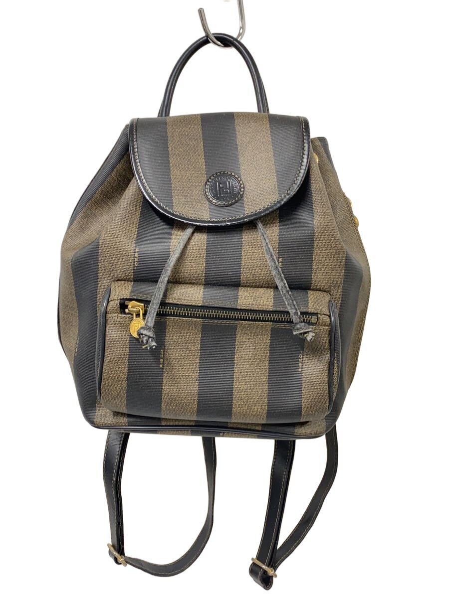 FENDI - 【中古】FENDI◆リュック/PVC/ストライプ【バッグ】