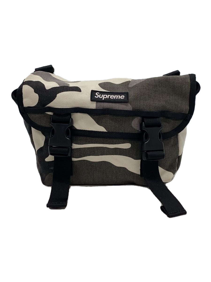 SUPREME - 【中古】Supreme◆メッセンジャーバッグ/ウエストバッグ/コットン/GRY/b8ss25//【バッグ】