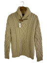 【中古】RRL◆ニット・セーター(厚手)/M/コットン/IVO/無地【メンズウェア】
