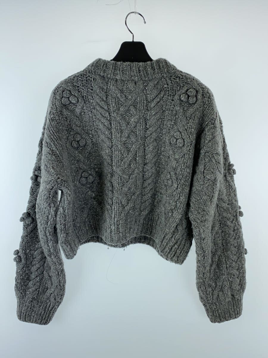 【中古】NKNIT◆ニット・セーター(厚手)/1/ウール/グレー/24Aw-N089【レディースウェア】