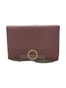 【中古】BVLGARI◆3つ折り財布/--/PNK/無地/レディース【服飾雑貨他】