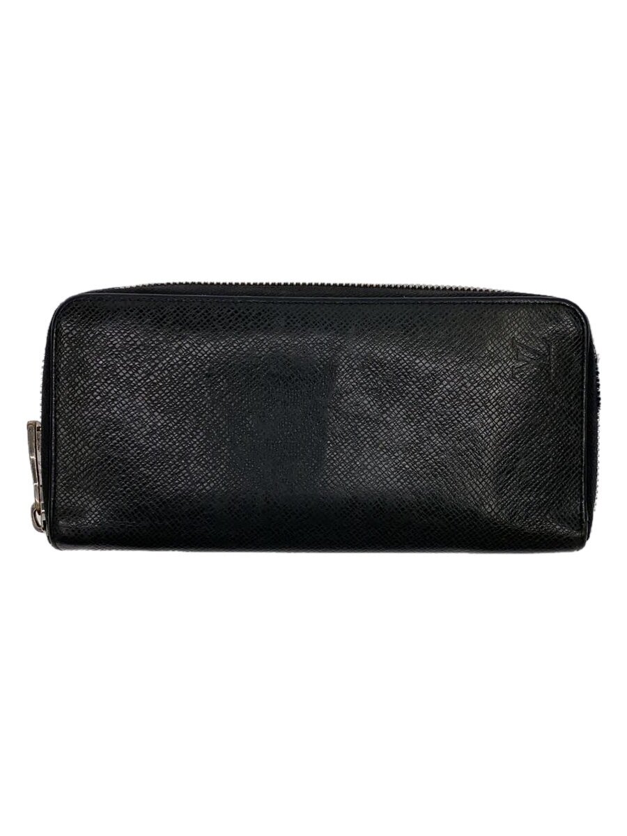 【中古】LOUIS VUITTON◆ジッピー・ウォレット・ヴェルティカル_タイガ_BLK/牛革/BLK/無地/メンズ//【服飾雑貨他】