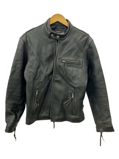 【中古】Schott◆レザージャケット・ブルゾン/M/レザー/BLK【メンズウェア】 【中古】Schott◆レザージャケット・ブルゾン/M/レザー/BLK【メンズウェア】
