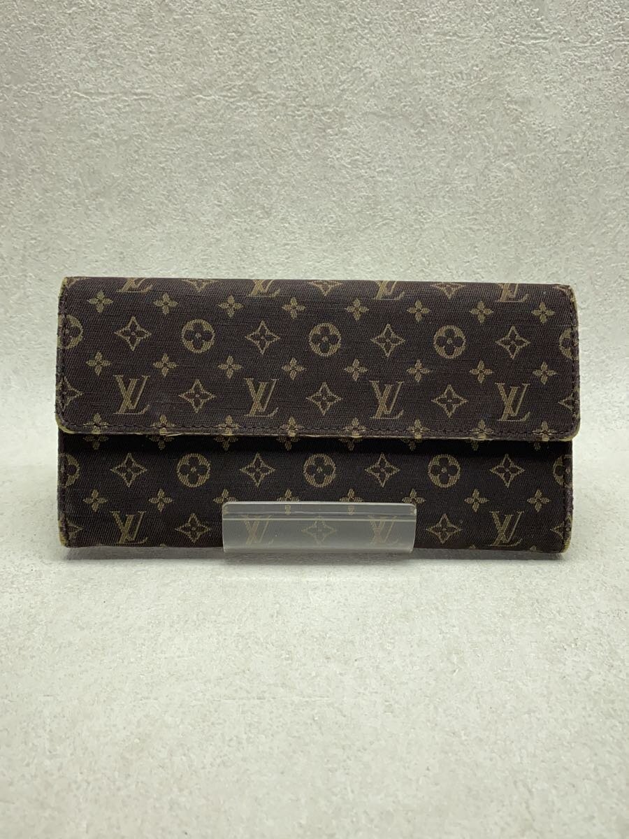 【中古】LOUIS VUITTON◆ポルト・フォイユ・サラ_モノグラム・ミニラン_BRW/キャンバス/BRW/総柄/レディース【服飾雑貨他】