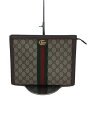 【中古】GUCCI◆クラッチバッグ/PVC/BRW/オフディアGGスプリーム/625549【バッグ】